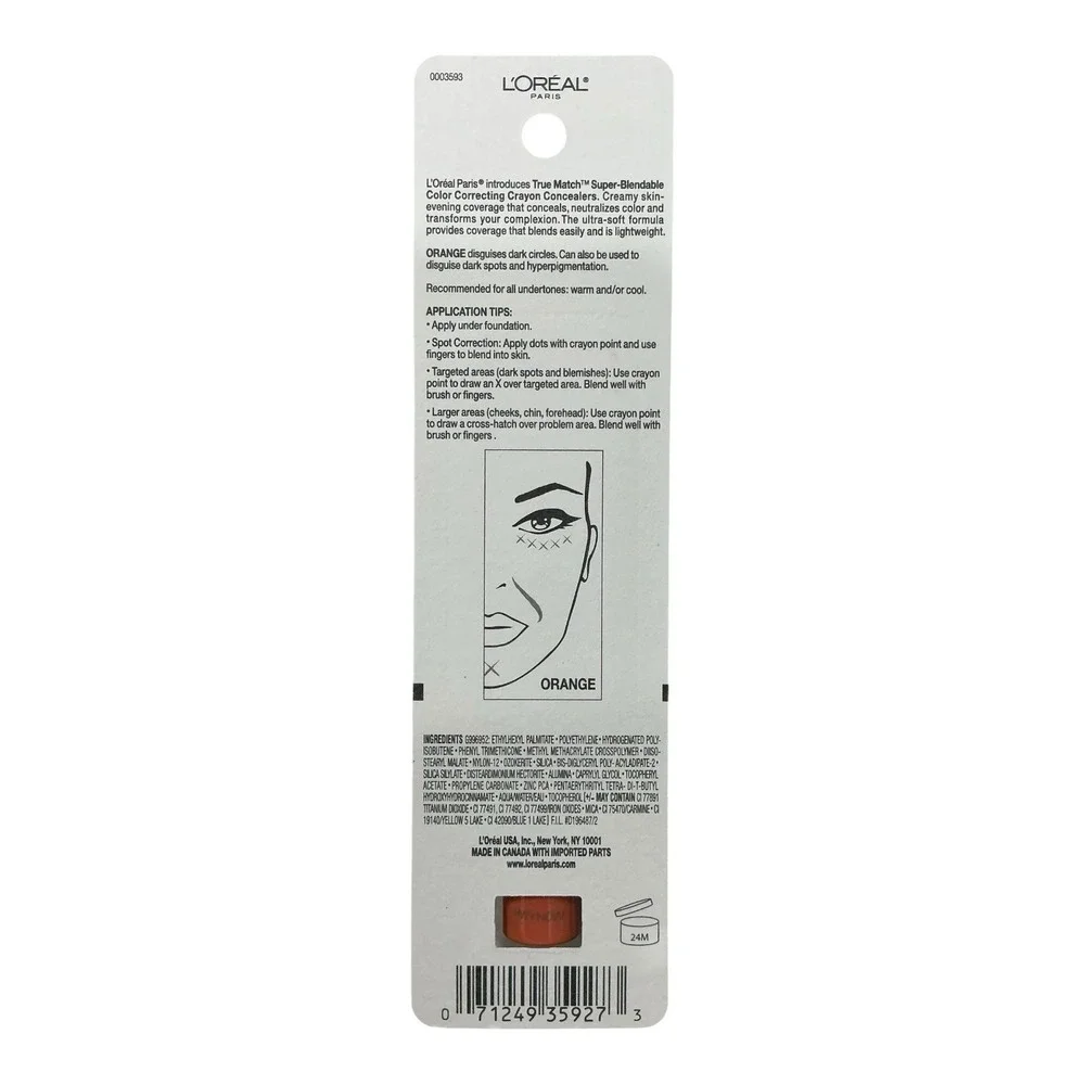 L'Oréal True Match Crayon Concealer 403 Orange Neutral 2 Pack